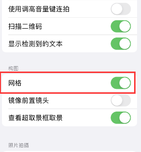 莫力达瓦苹果手机维修网点分享iPhone如何开启九宫格构图功能 