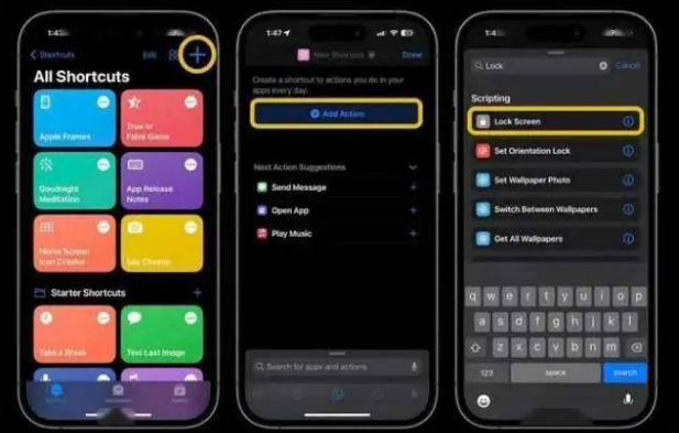 莫力达瓦苹果14锁屏维修店分享iPhone14升级iOS16.4后如何创建锁屏快捷方式 